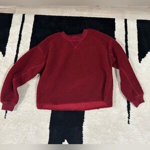 AE maroon fuzzy crewneck! Size small